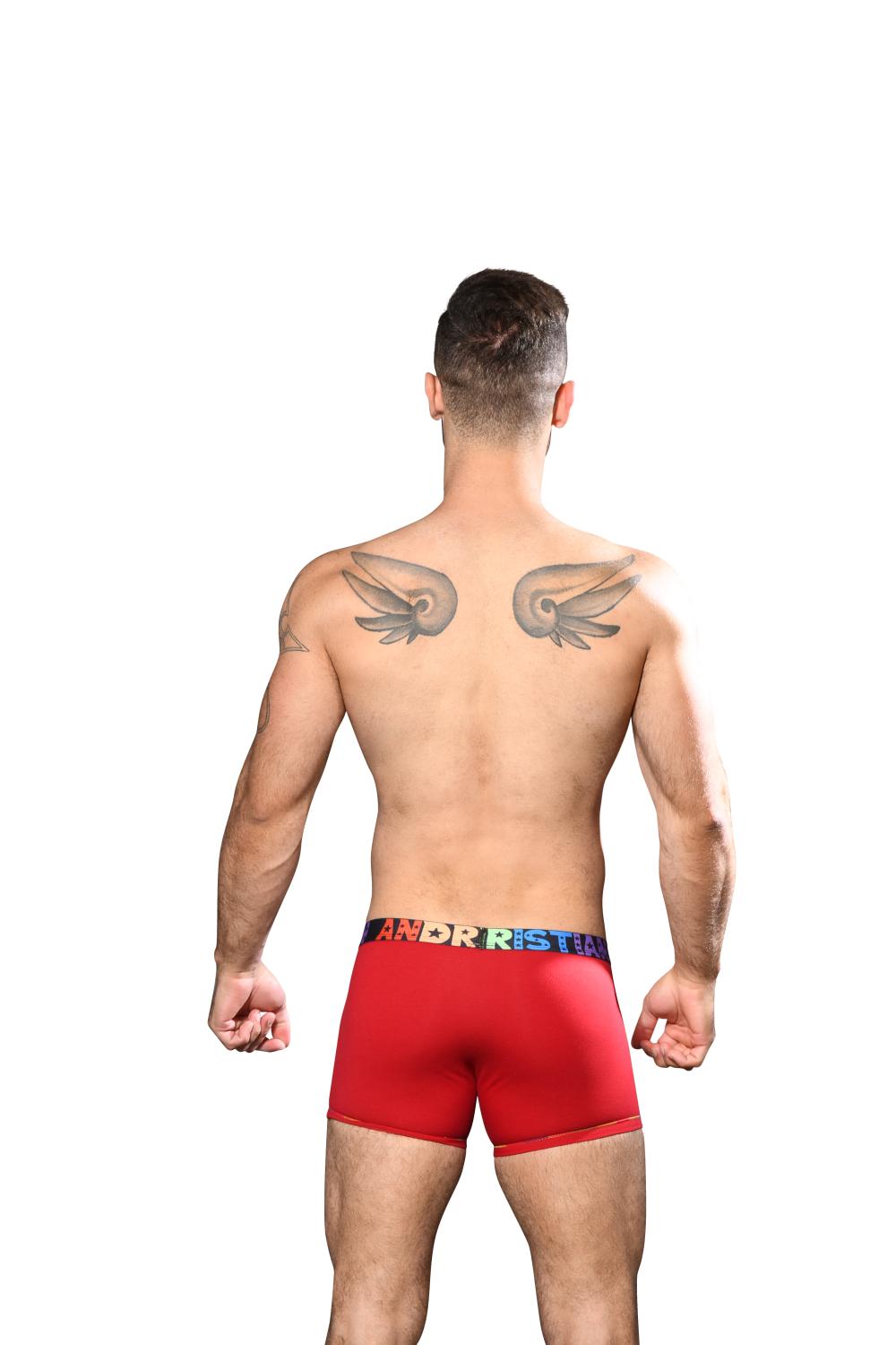 Andrew Christian Almost Naked Pride Cotton Boxer červený