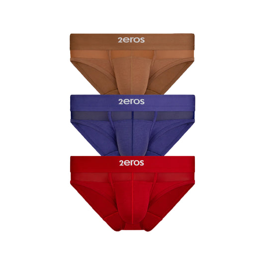 2EROS Morpheus Brief Multipack 1x Brown + 1x Purple +1x Red
