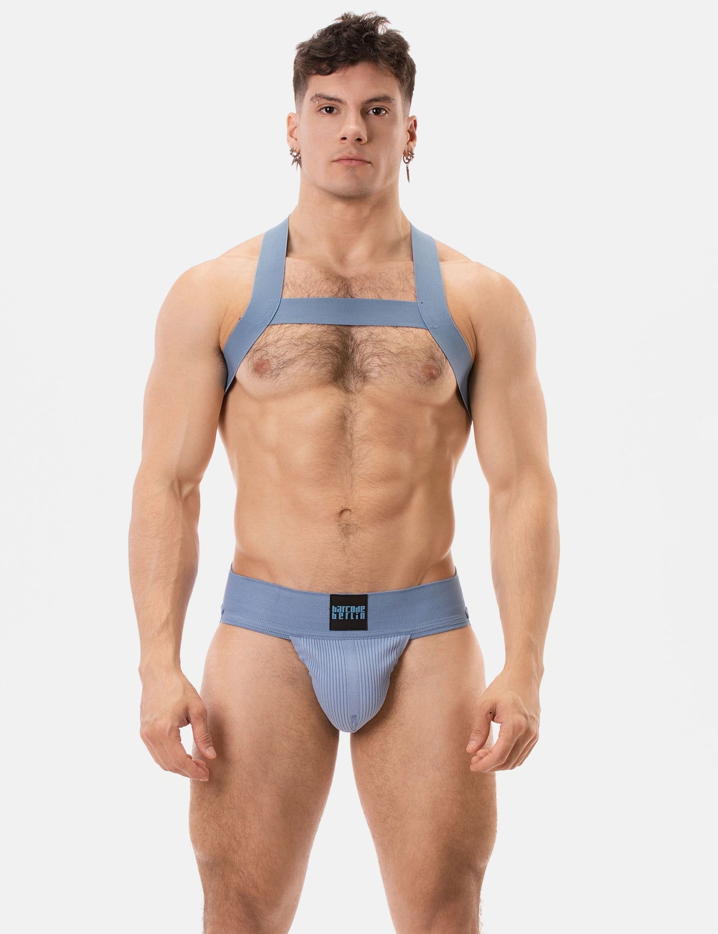 Barcode Berlin Multipack 1x Sergey Jockstrap + 1x Matt Pop Harness Bluebeige
