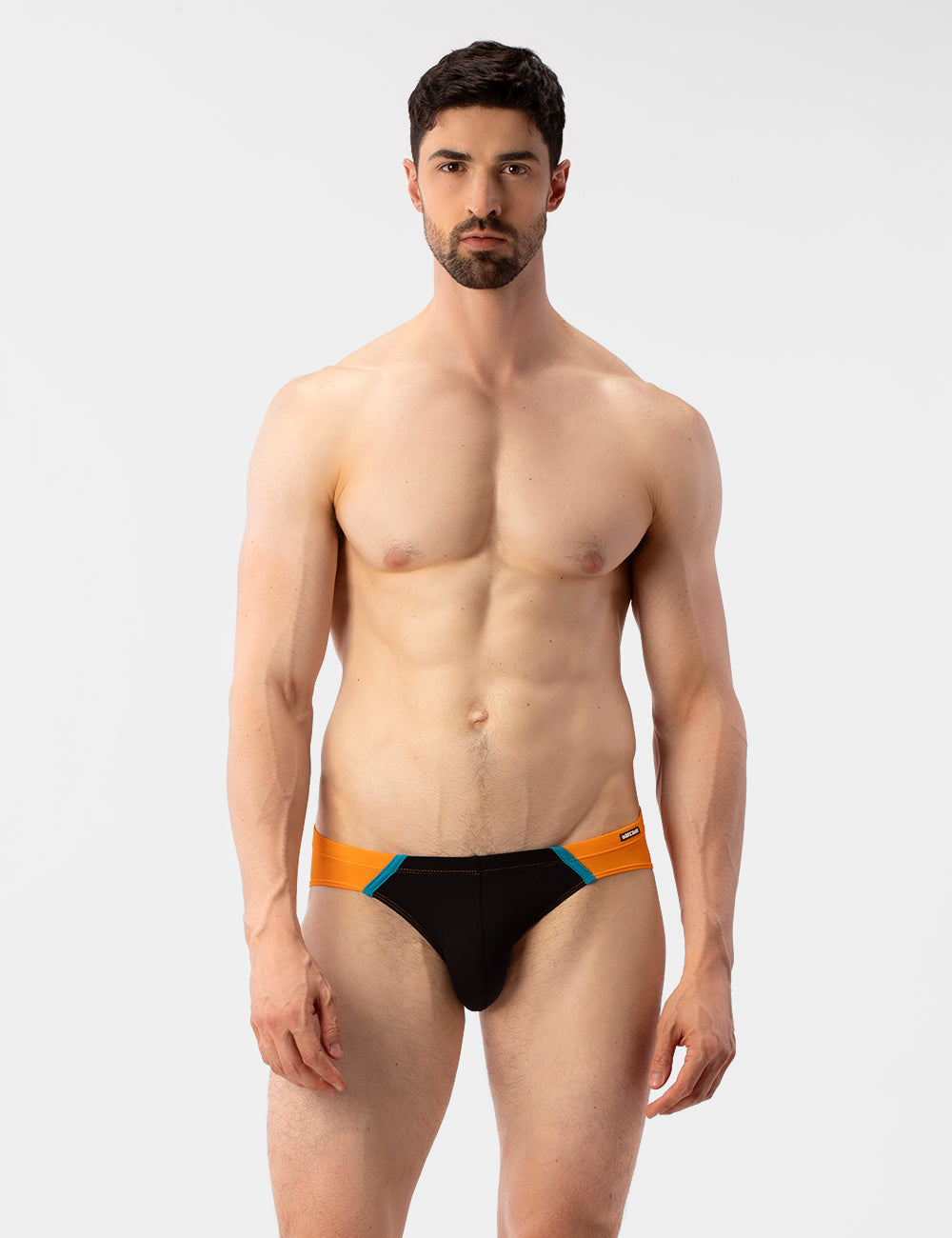 Barcode Berlin Avas Swim Brief Black-Orange-Blue