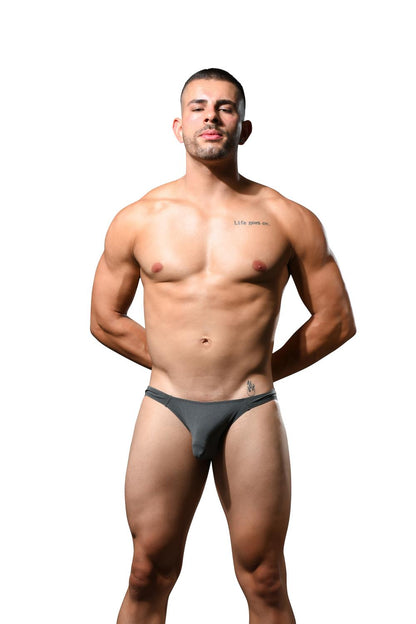Andrew Christian ALMOST NAKED® No-Show Ultra Low-Rise Brief Steel Grey