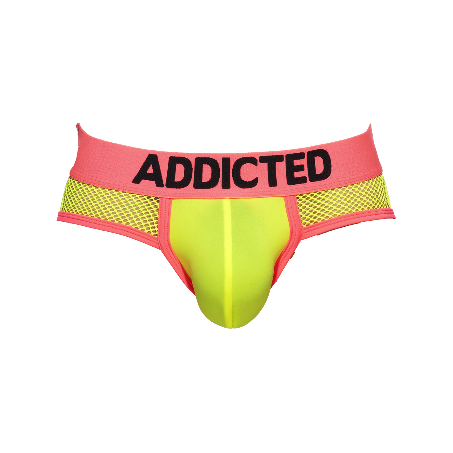 ADDICTED Neon Mesh Brief Neon Yellow