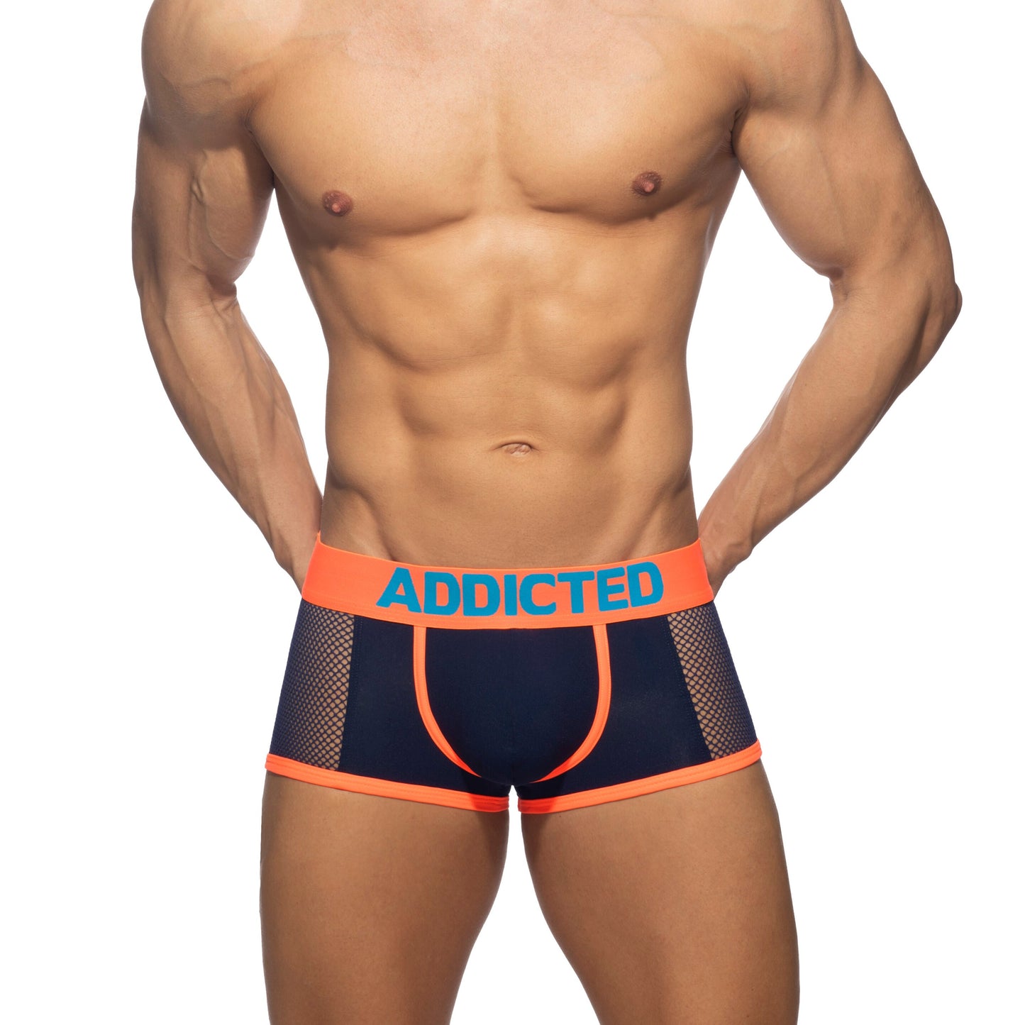 ADDICTED Neon Mesh Trunk Navy