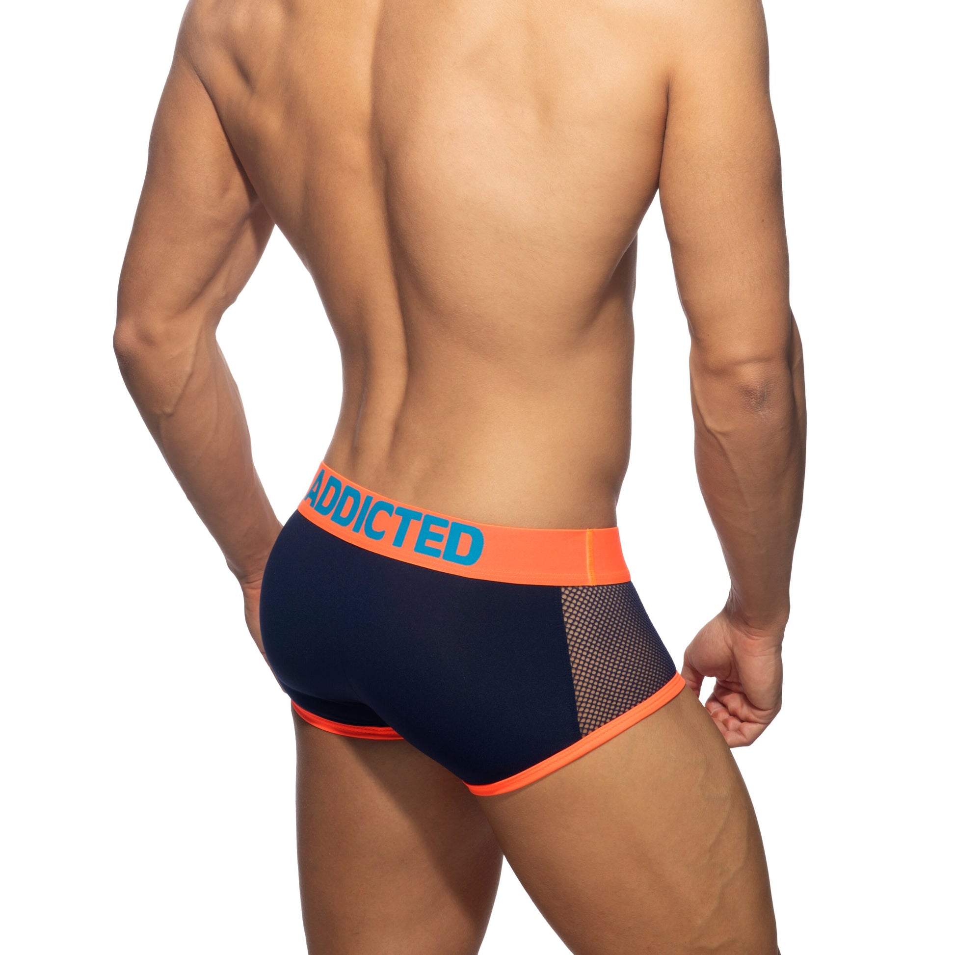 ADDICTED Neon Mesh Trunk Navy