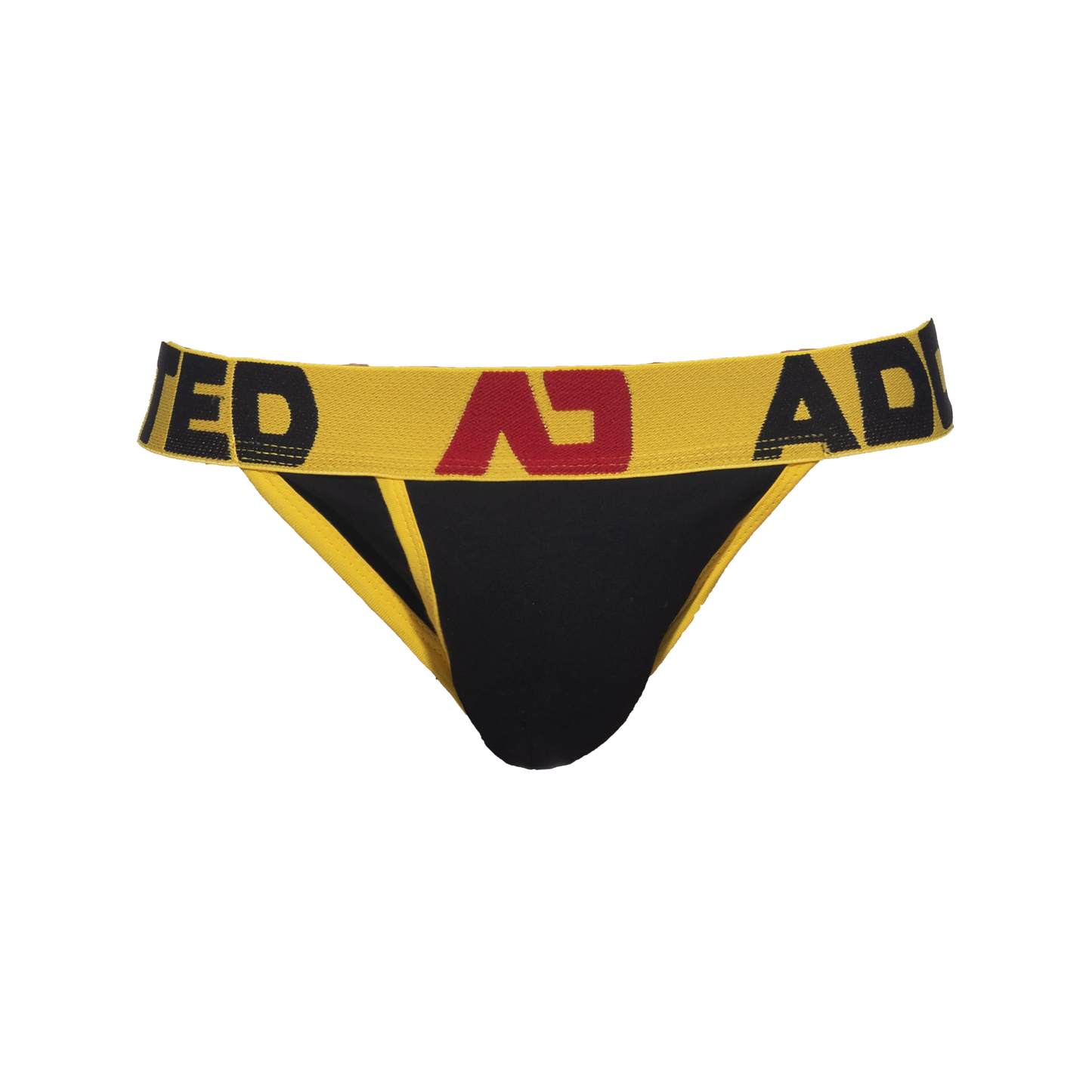 ADDICTED Open Fly Cotton Bikini Black/Yellow