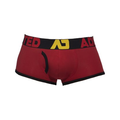 ADDICTED Open Fly Cotton Trunk Red/Black