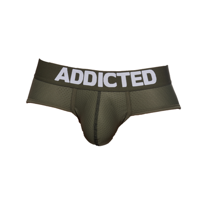 ADDICTED Push Up Mesh Brief Khaki