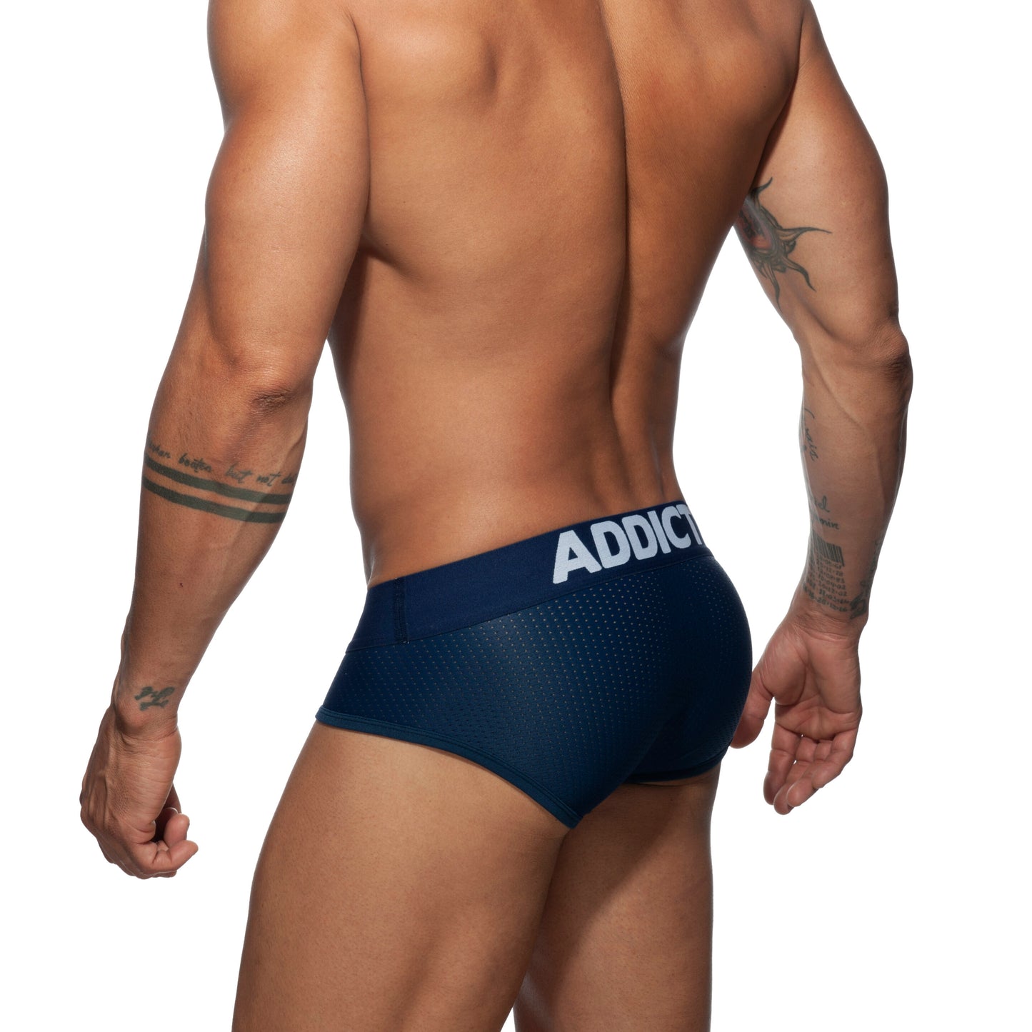 ADDICTED Push Up Mesh Brief Navy