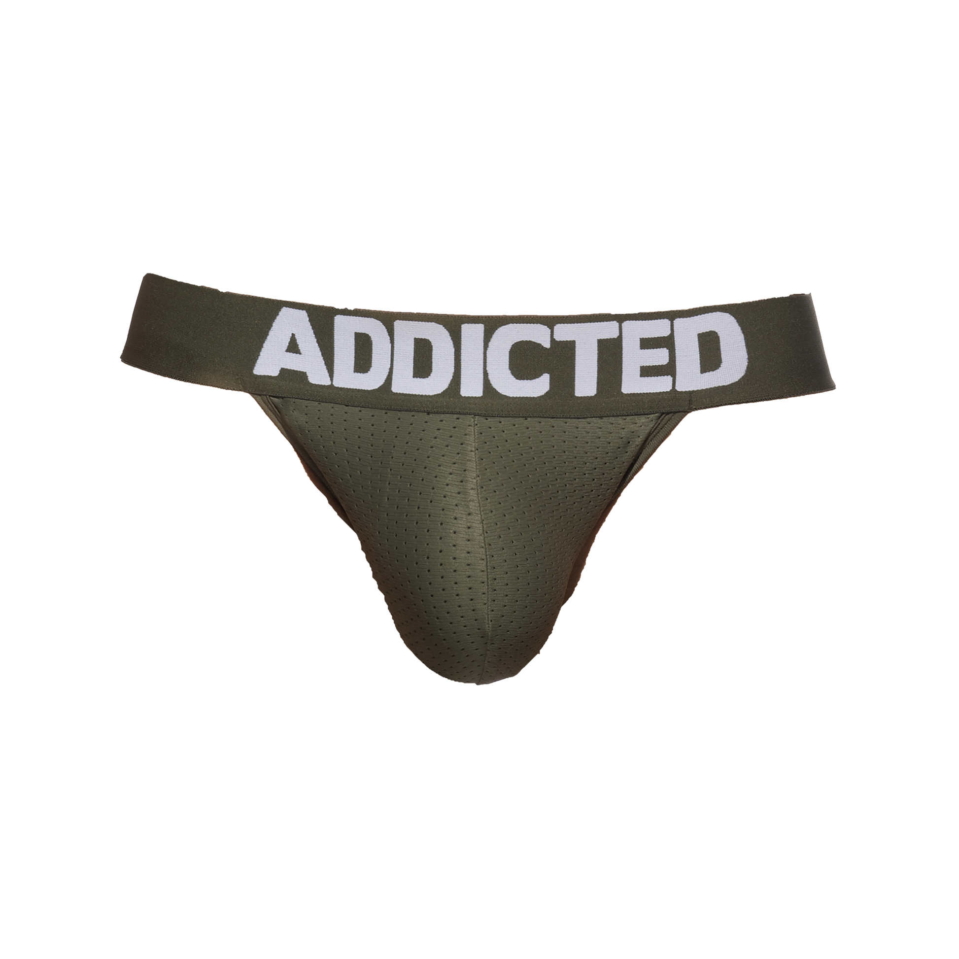 ADDICTED Push Up Mesh Jock Khaki