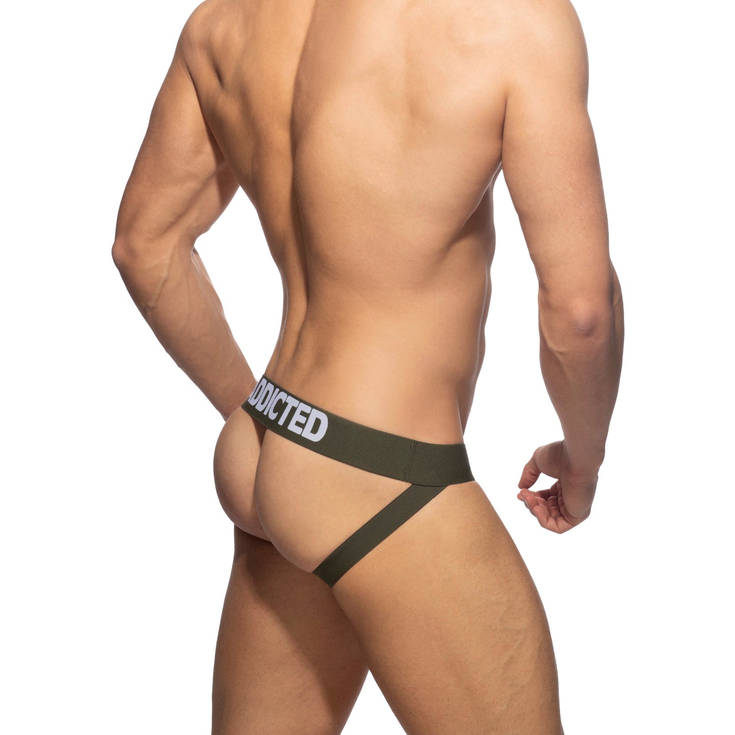 ADDICTED Push Up Mesh Jock Khaki
