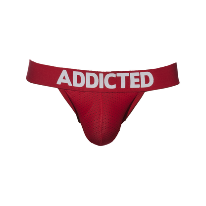 ADDICTED Push Up Mesh Jock Red