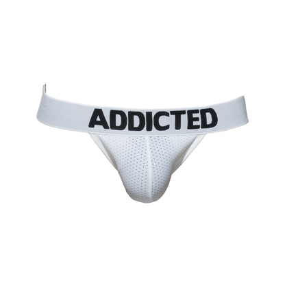 ADDICTED Push Up Mesh Jock White