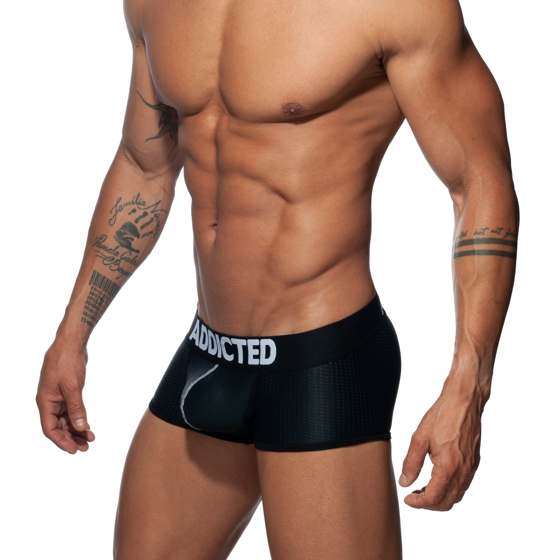 ADDICTED Push Up Mesh Trunk Black