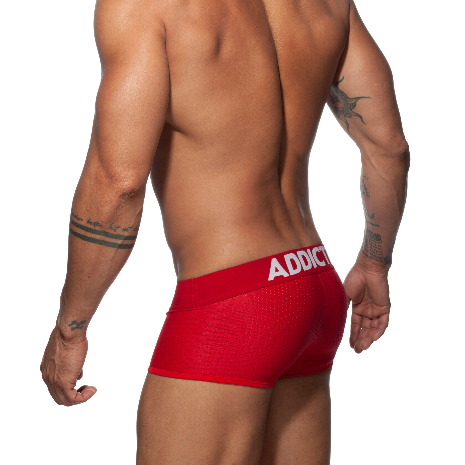 ADDICTED Push Up Mesh Trunk Red