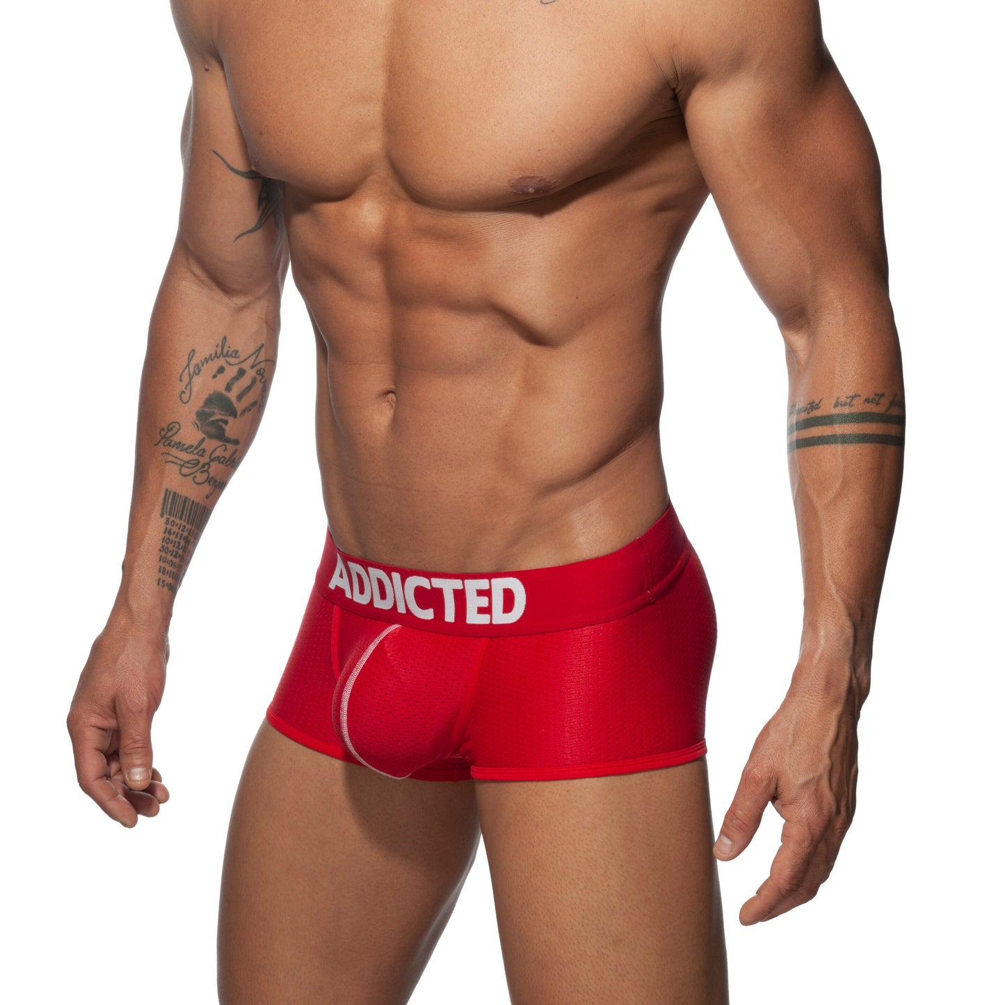 ADDICTED Push Up Mesh Trunk Red
