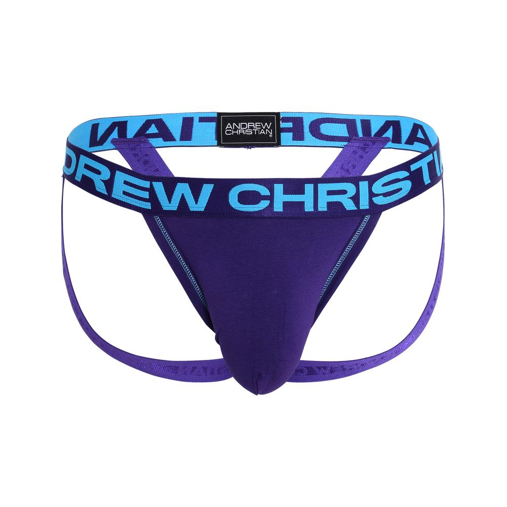 Andrew Christian ALMOST NAKED® Hang-Free Jock Thong Purple