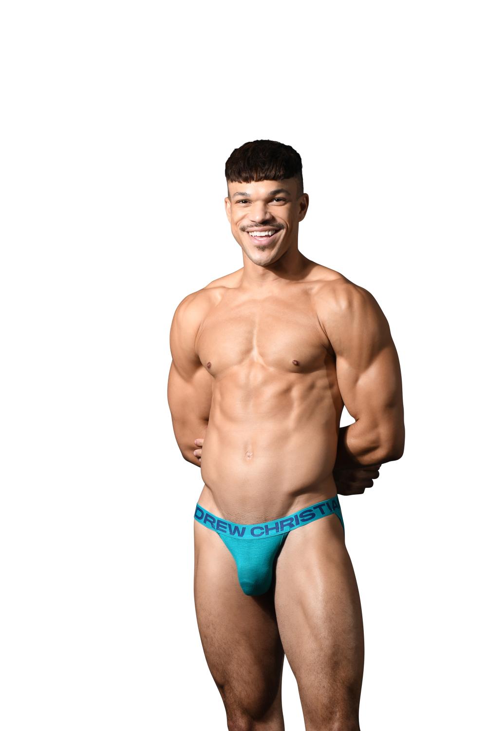 Andrew Christian ALMOST NAKED® Hang-Free Jock Thong Teal