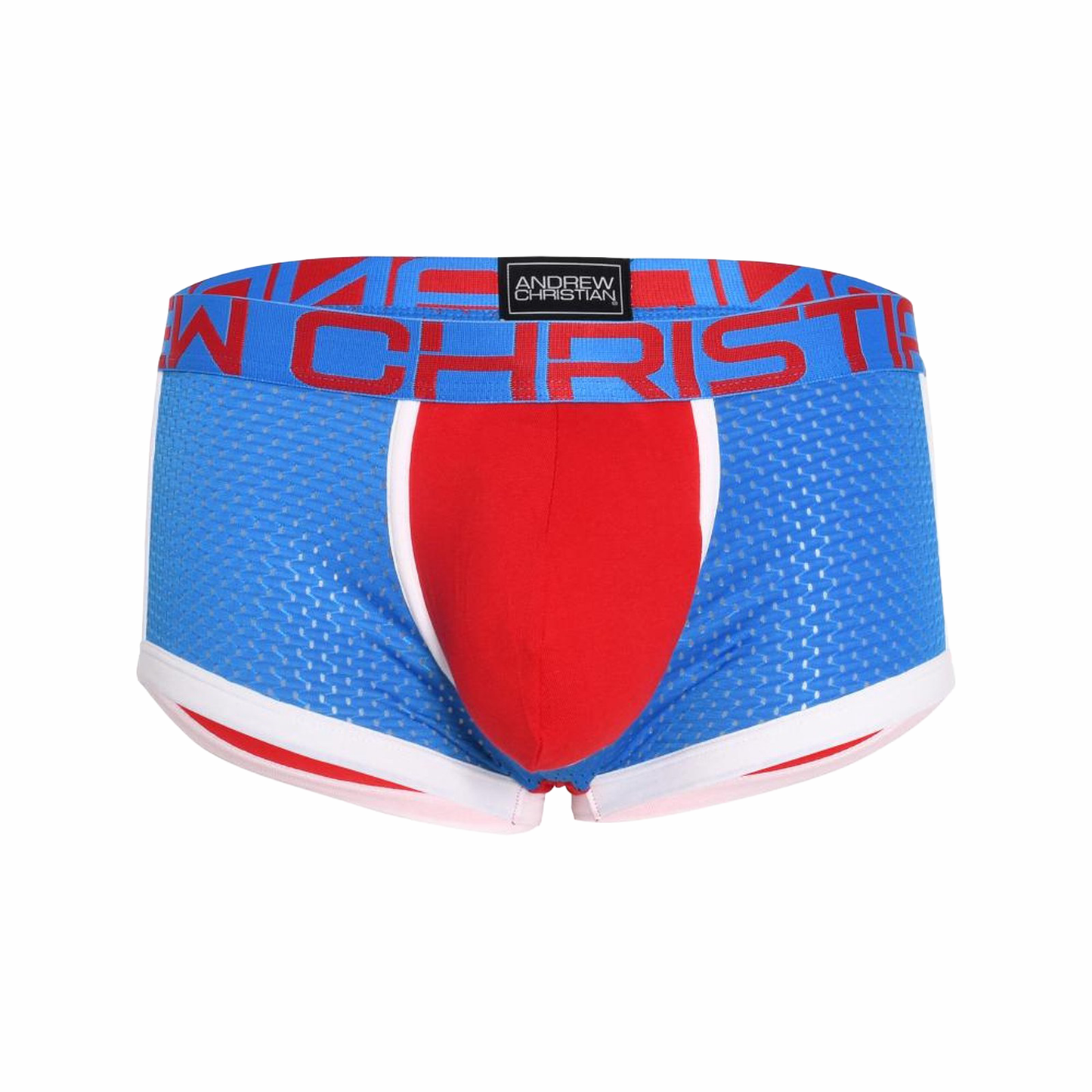 Andrew Christian SHOW-IT® Sports Mesh Boxer Red/Elect Blue