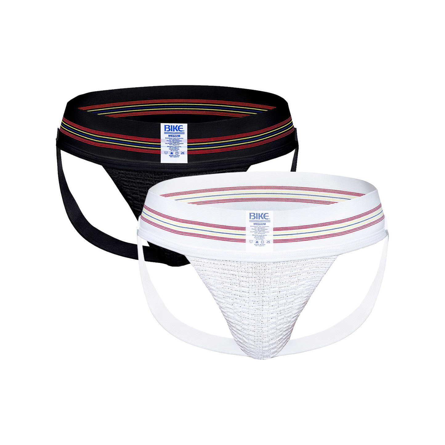 BIKE Original 3 Inch Jock Multipack 1x Black + 1x White