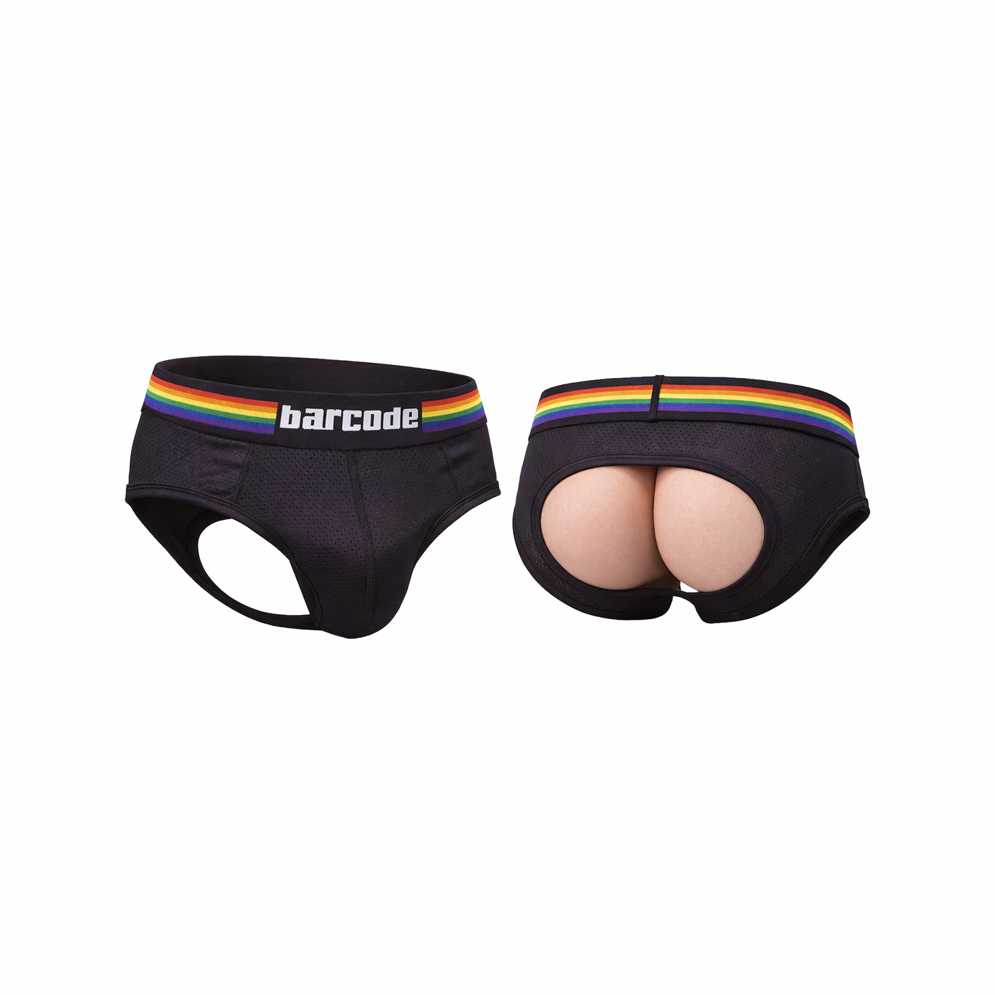 Barcode Berlin Backless Brief Pride Black