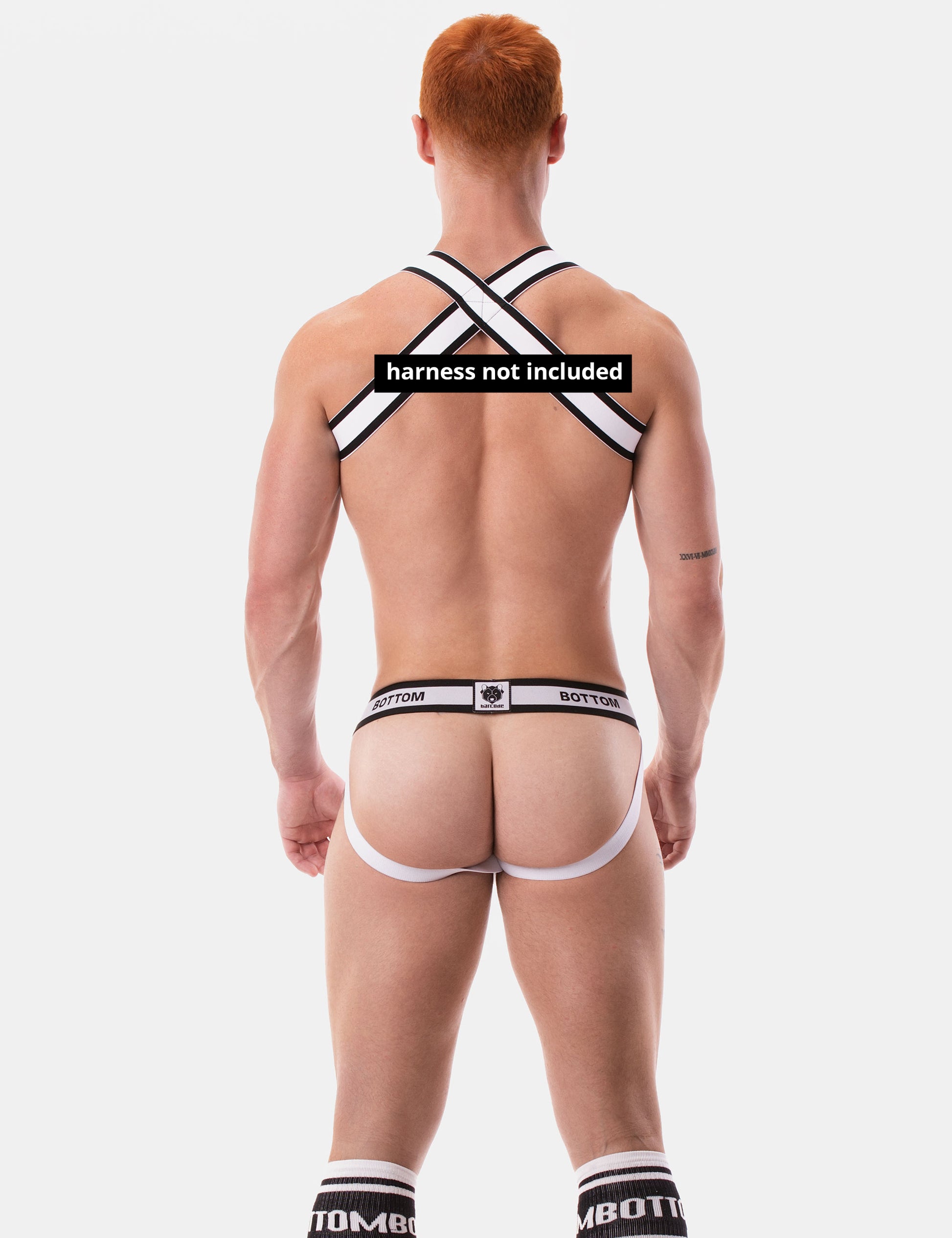 Barcode Berlin Jockstrap BOTTOM White-Black