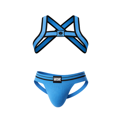 Barcode Berlin Multipack 1x Andreus Jockstrap + 1x Colin Harness Blue-Black