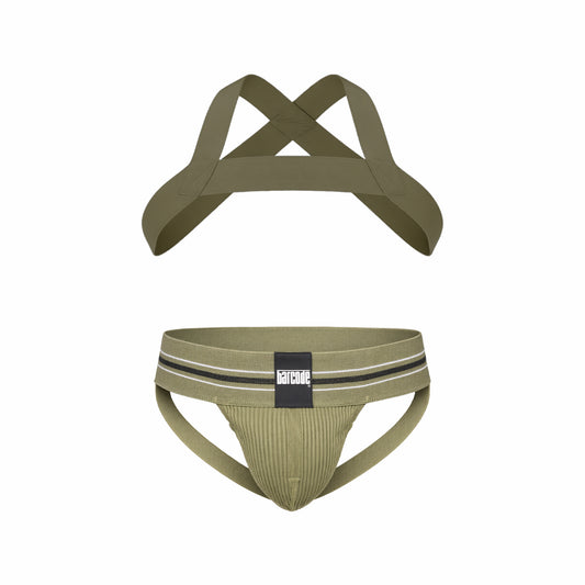 Barcode Berlin Multipack 1x Boris Jockstrap + 1x Harness Matt Grasslandbeige