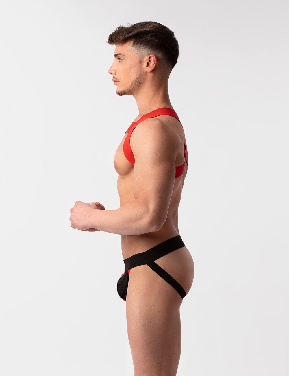 Barcode Berlin Multipack 1x Mesh Jock Tel Black-Red + 1x Matt Harness Red