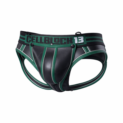 CELLBLOCK 13 Mercury Jock Brief w/ C-ring + Removable Pouch Green