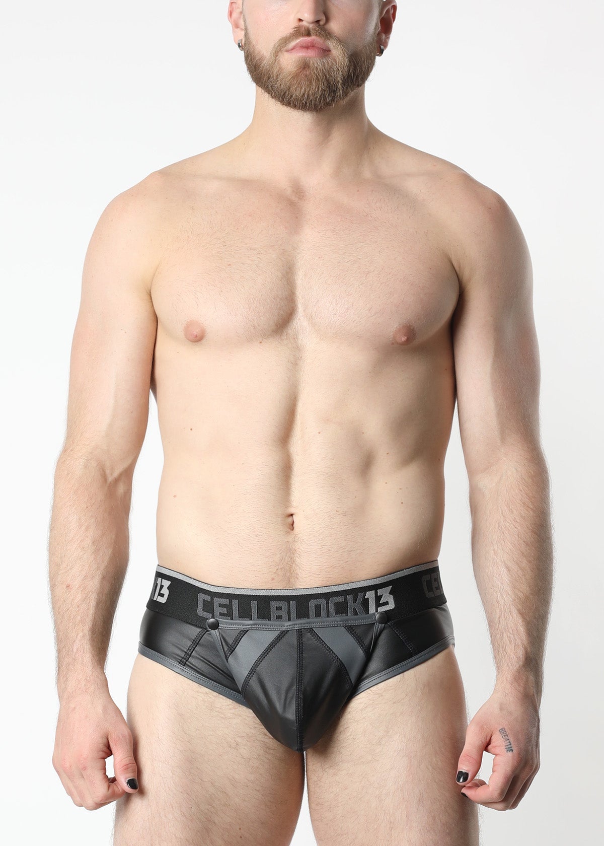 CELLBLOCK 13 Multipack Anti-Chrome Snap Up Jock Brief + Velocity 2.0 Knee High Sock Grey