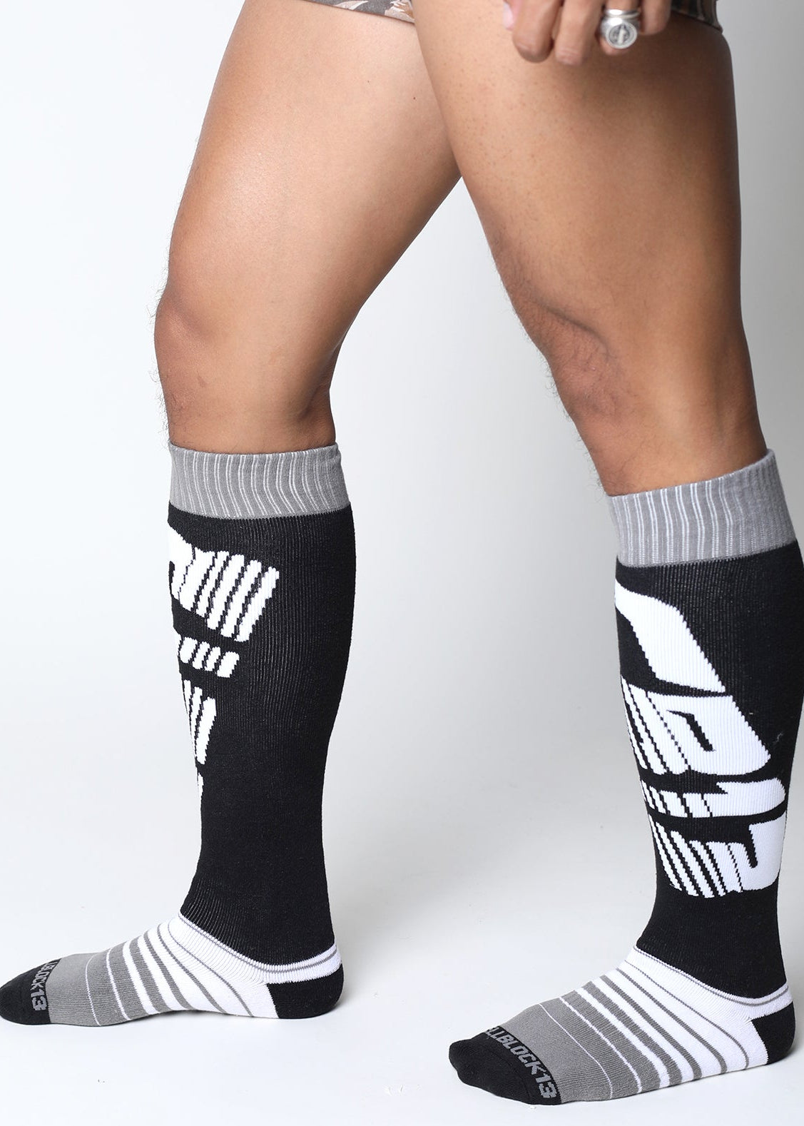 CELLBLOCK 13 Multipack Chain Reaction Singlet Jock + Velocity 2.0 Knee High Sock Grey