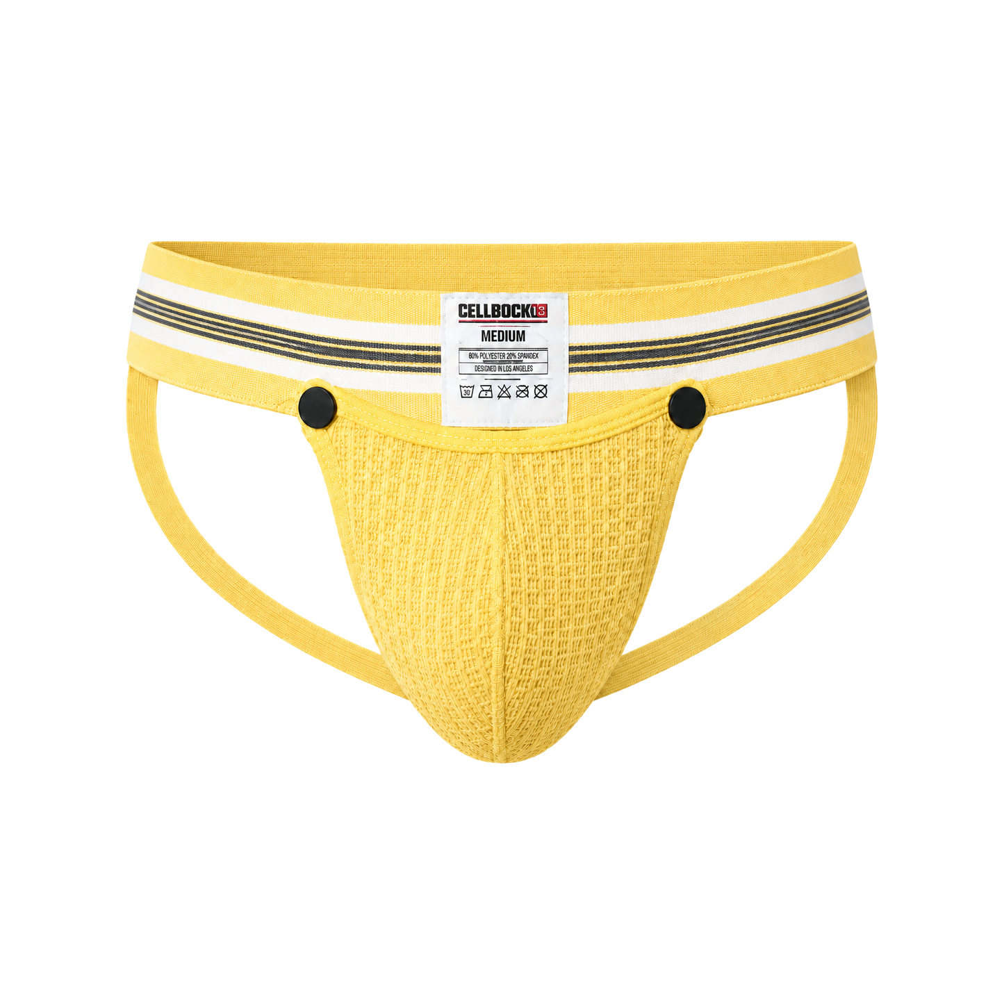 CELLBLOCK 13 Tight End 2 inch Snap Up Jockstrap Yellow