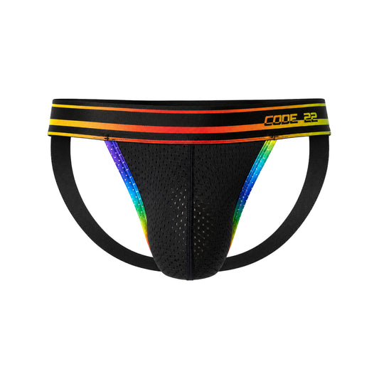 CODE 22 Pride Jockstrap Black