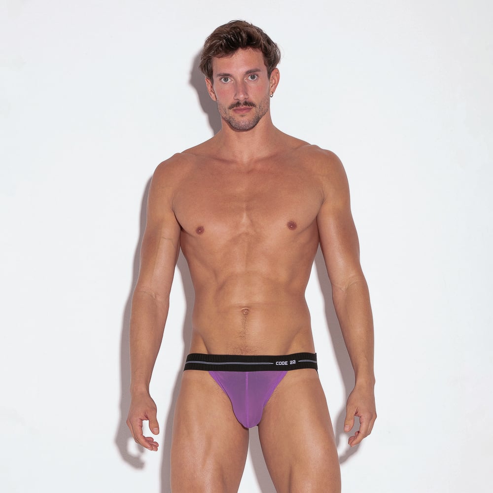 CODE 22 Sheer Mesh Jockstrap Grape