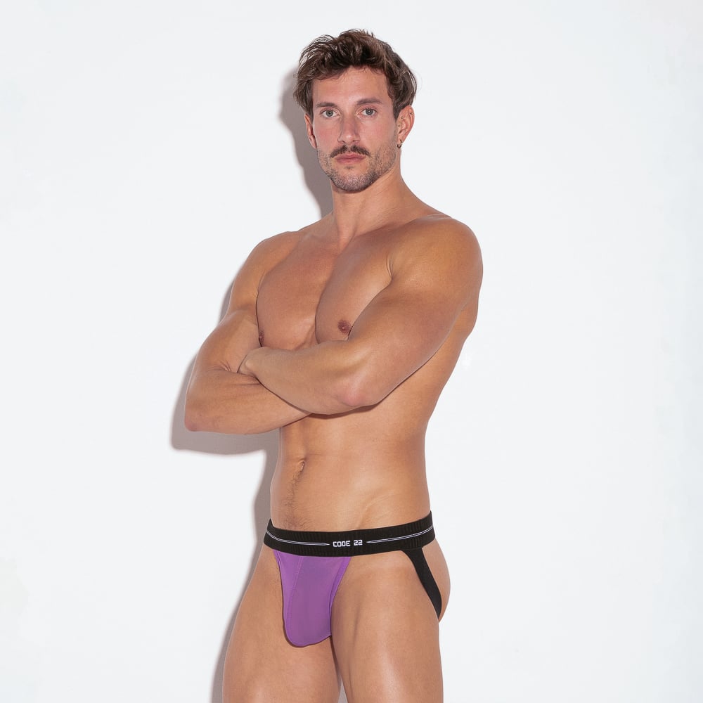 CODE 22 Sheer Mesh Jockstrap Grape