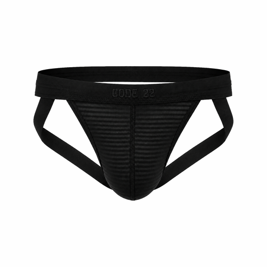 CODE 22 Zebra Jockstrap Black