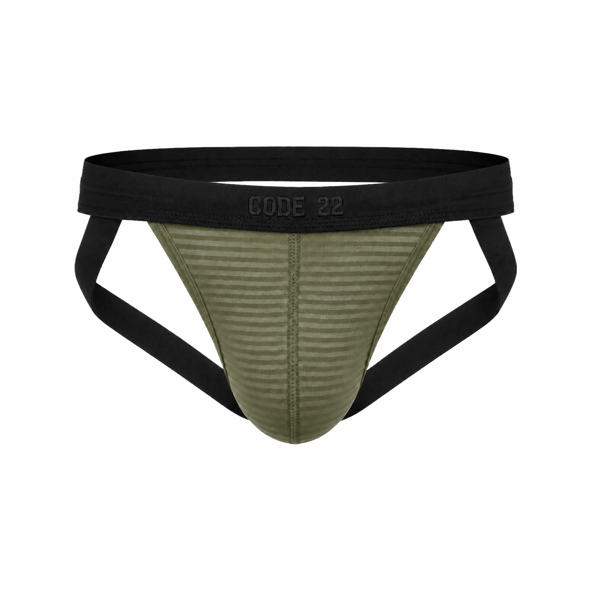 CODE 22 Zebra Jockstrap Khaki