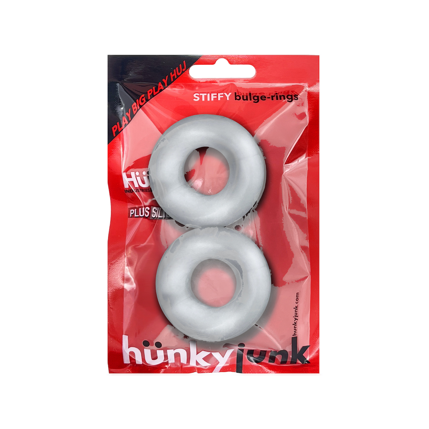 Hünkyjunk Stiffy Cockring 2-Pack Clear Ice