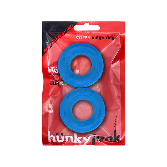 Hünkyjunk Stiffy Cockring 2-Pack Teal Ice
