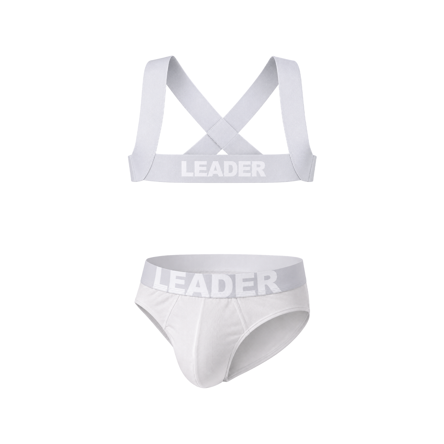 LEADER Essentials Multipack 1x Brief + 1x Harness Grey
