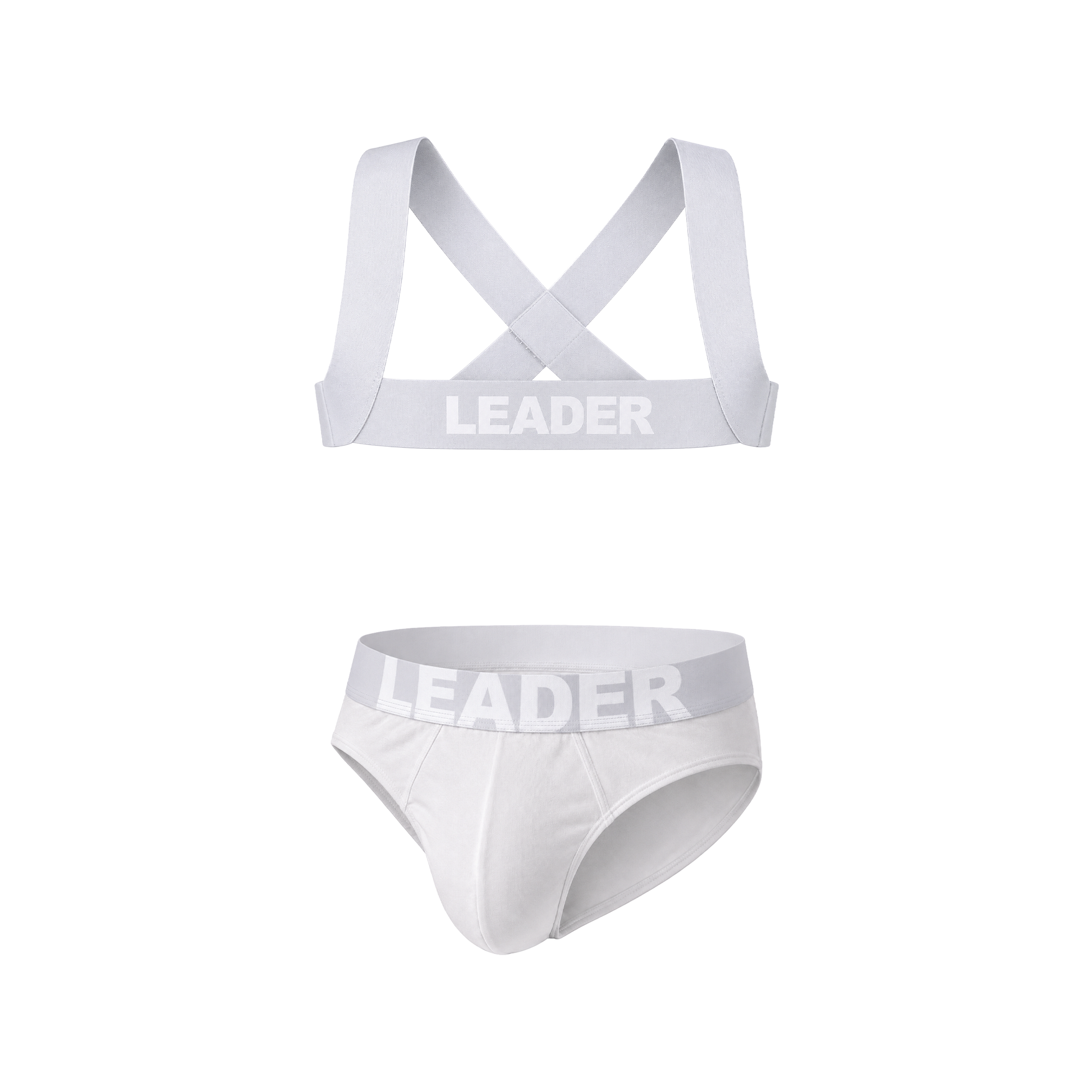 LEADER Essentials Multipack 1x Brief + 1x Harness Grey