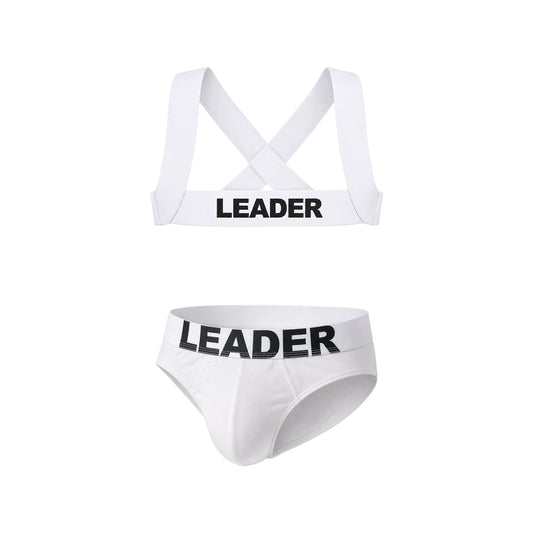 LEADER Essentials Multipack 1x Brief + 1x Harness White