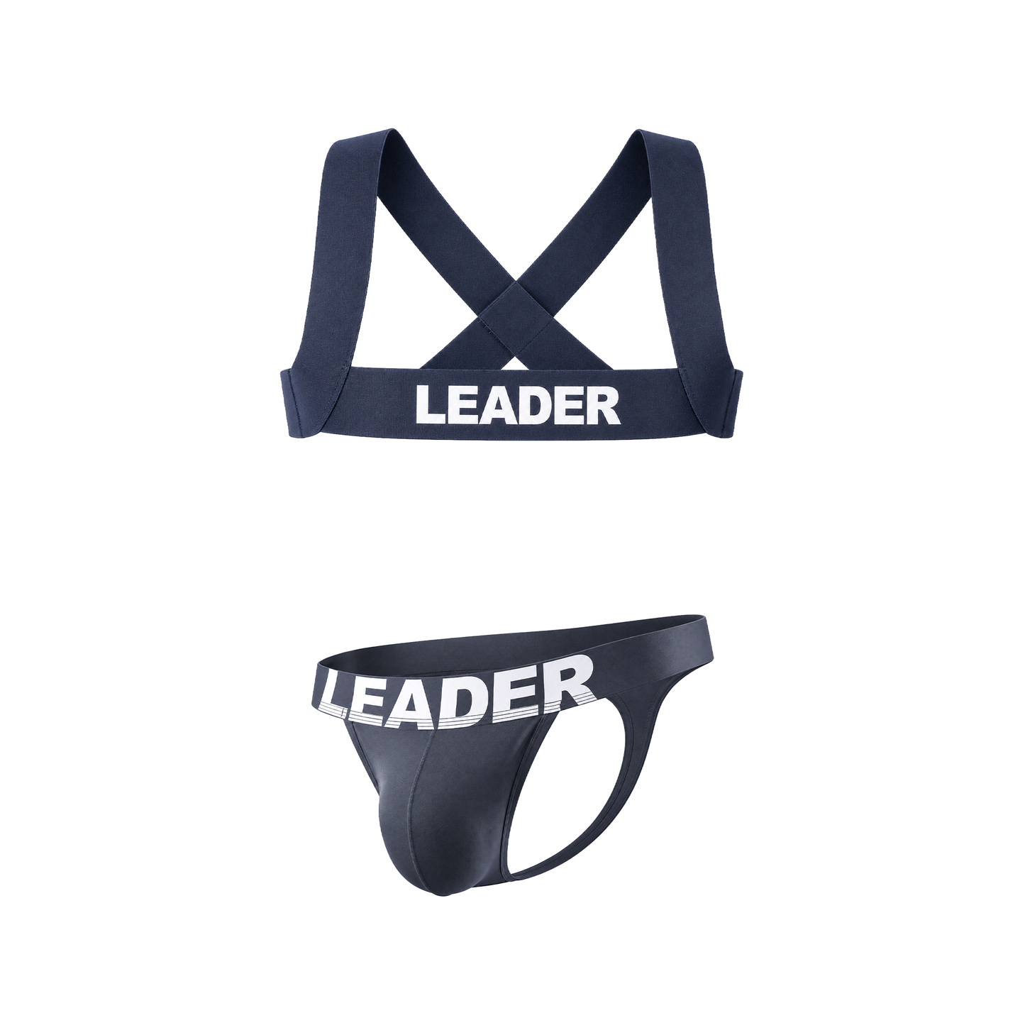 LEADER Essentials Multipack 1x Thong + 1x Harness Navy