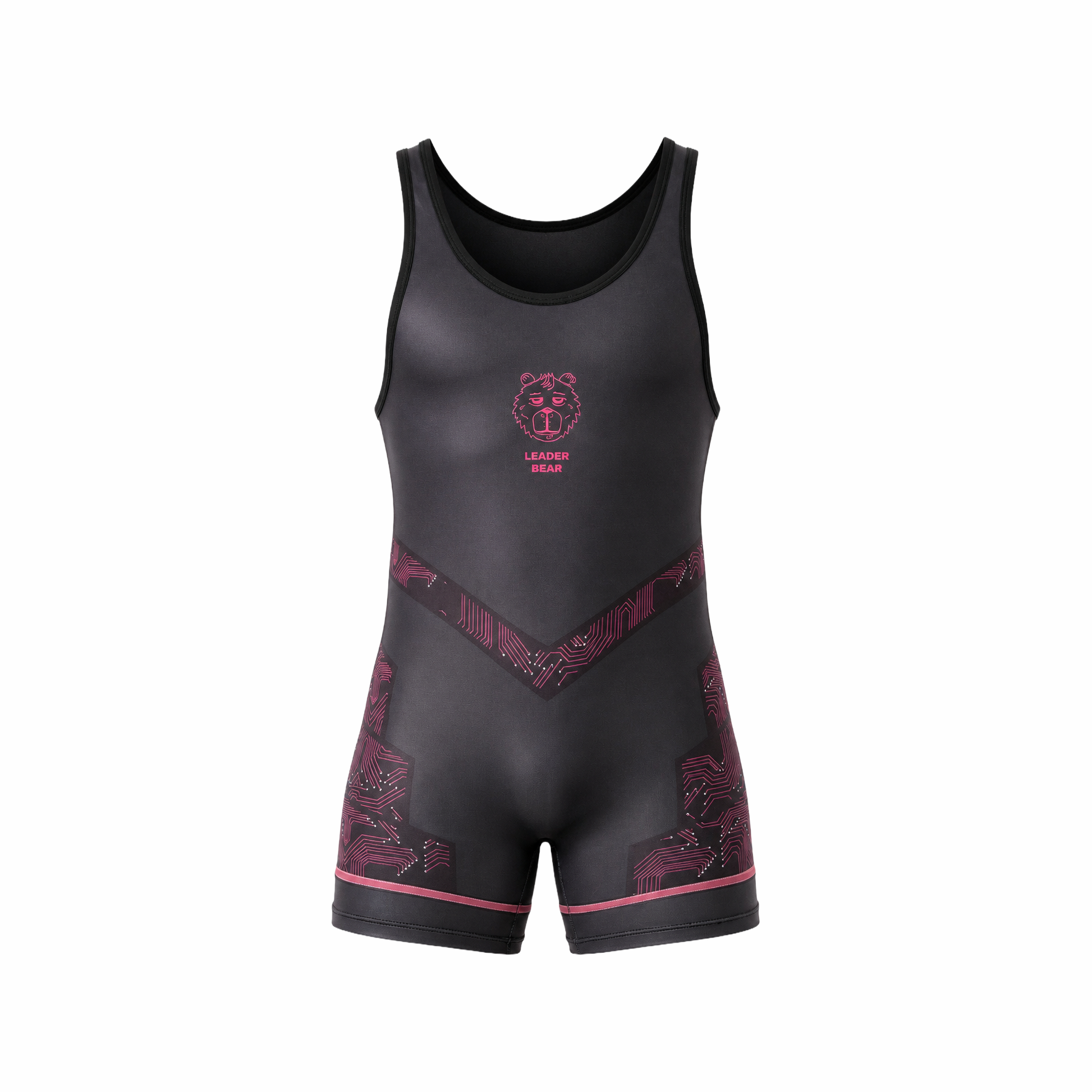 LEADER ID Party Singlet Bear Black/Pink