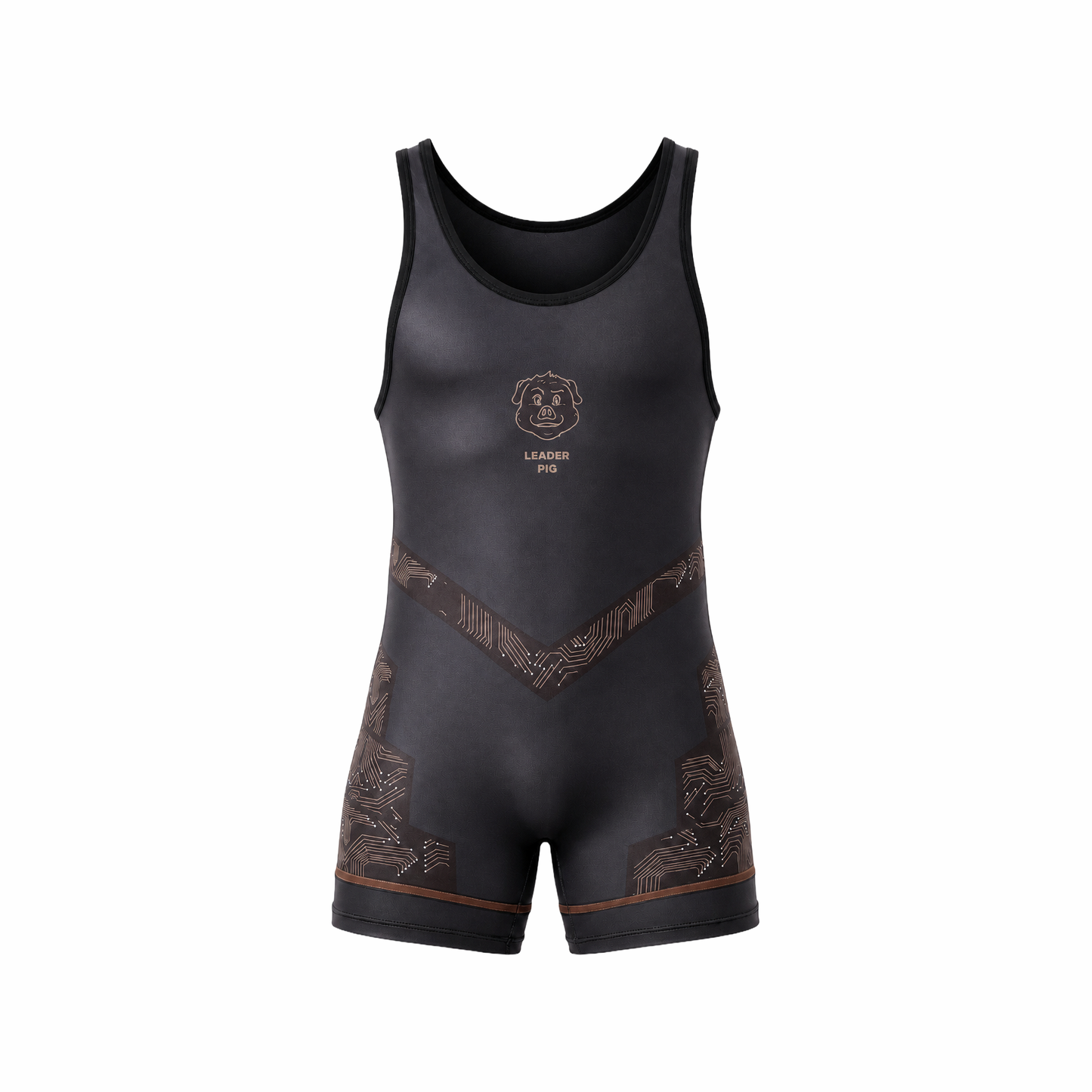 LEADER ID Party Singlet Pig Black/Brown