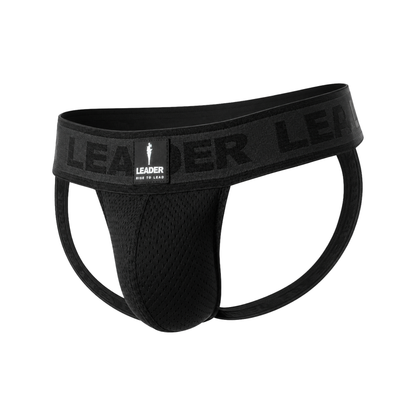 LEADER Sports Mesh Jockstrap Black