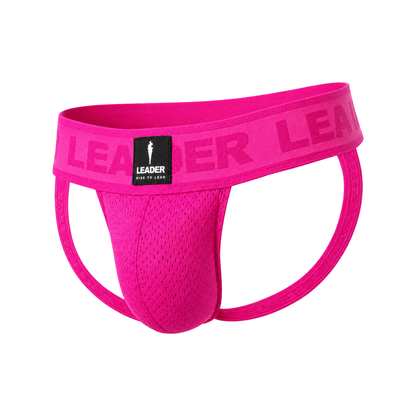 LEADER Sports Mesh Jockstrap Pink