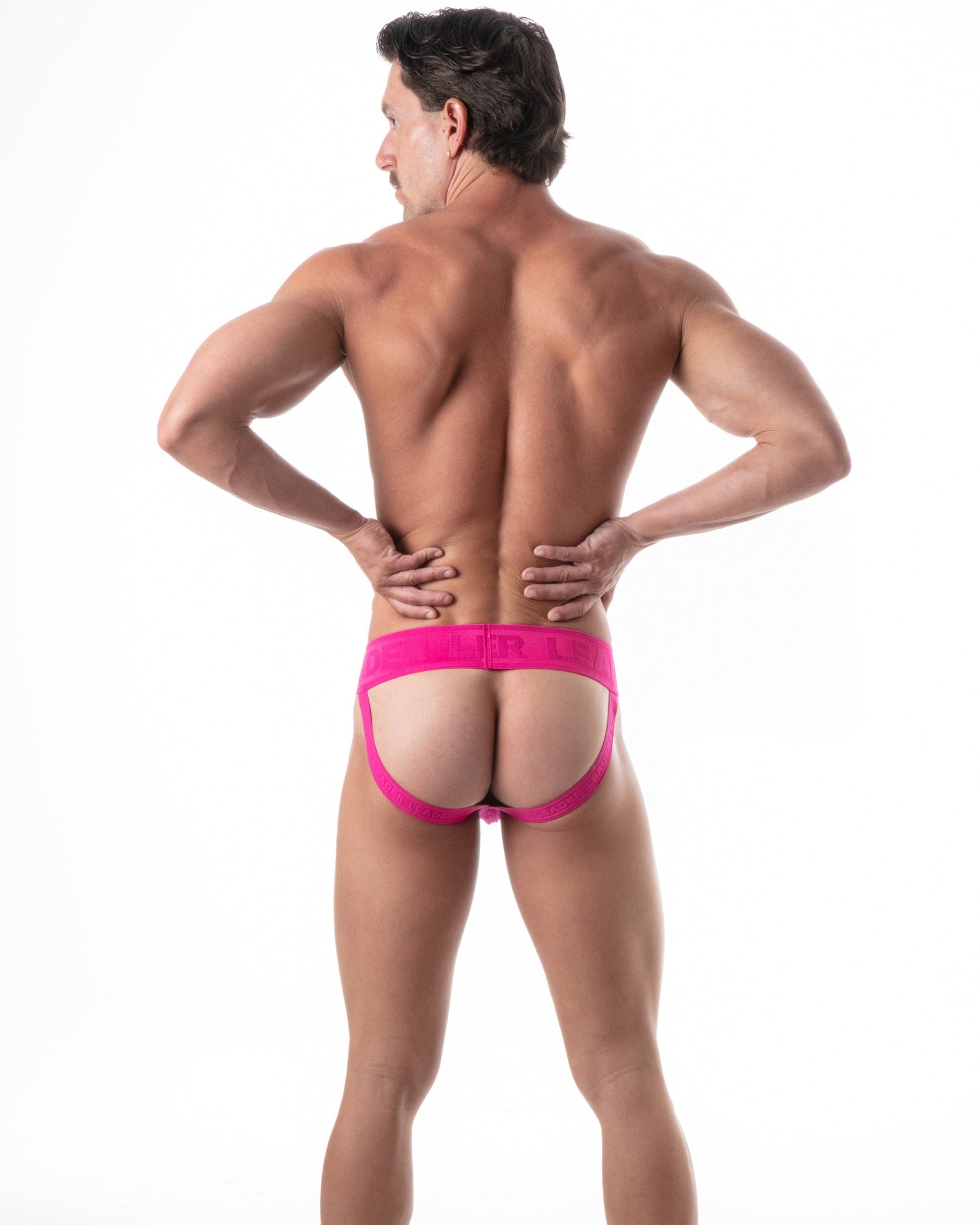 LEADER Sports Mesh Jockstrap Pink
