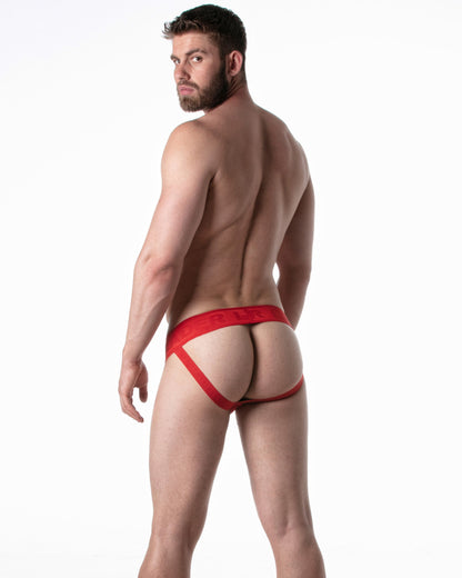 LEADER Sports Mesh Jockstrap Red