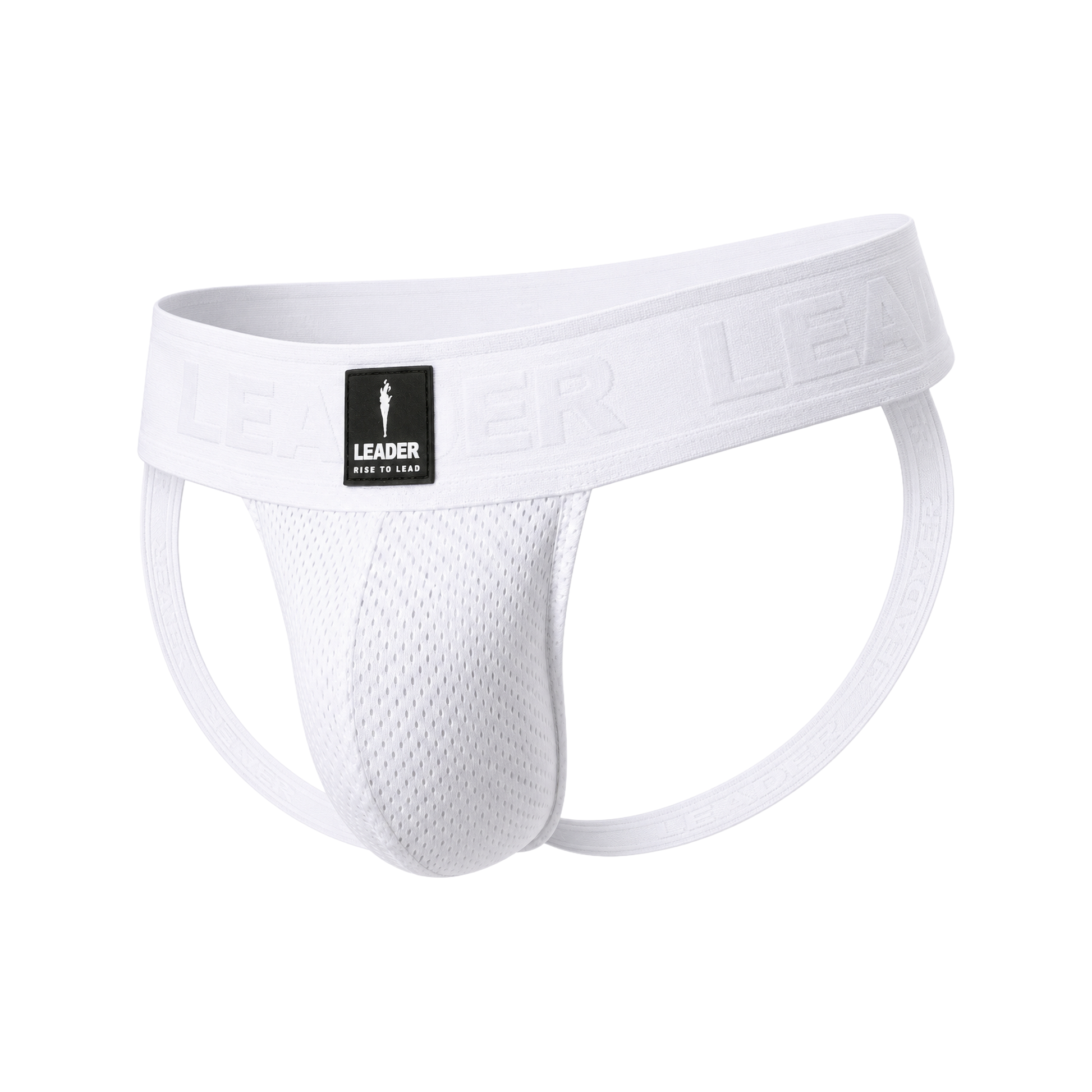 LEADER Sports Mesh Jockstrap White